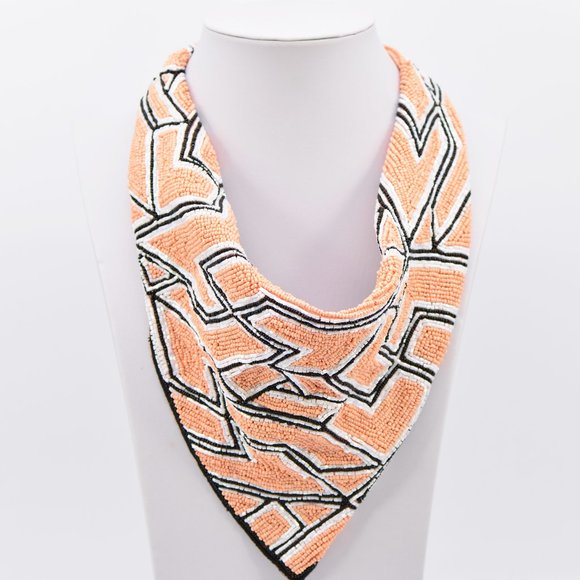 INDIAN SEED BEADS SCARF NECKLACE - Picture 1 of 3
